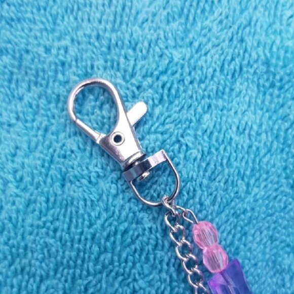 Patch & Roam Cute but Rude 'Fah Q' beaded purse or key charm colorful playful - Picture 6 of 6